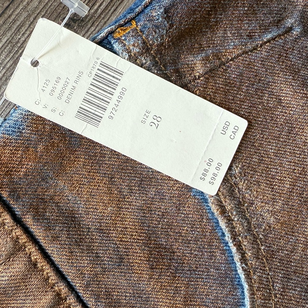 NWT Anthropologie The Devon Denim Shorts by Pilcro: Coated Edition - Picture 11 of 13
